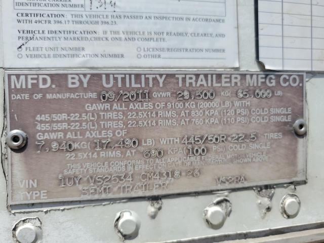 1UYVS2534CM431826 - 2012 UTILITY VS2RA WHITE photo 10