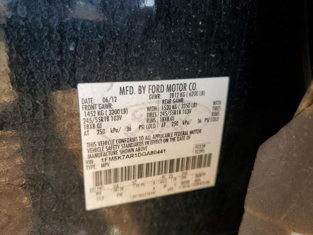 1FM5K7AR1DGA80441 - 2013 FORD EXPLORER POLICE INTERCEPTOR BLACK photo 13