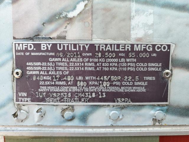 1UYVS2536CM431813 - 2012 UTILITY VS2RA WHITE photo 10