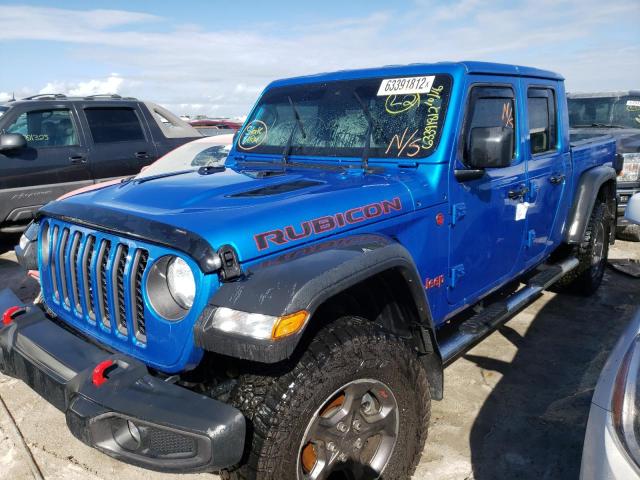 1C6JJTBG3ML554481 - 2021 JEEP GLADIATOR RUBICON BLUE photo 2