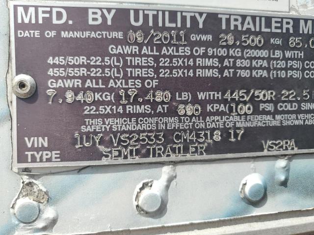 1UYVS2533CM431817 - 2012 UTILITY VS2RA Blanc photo 10