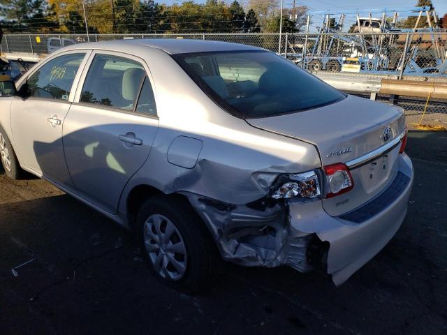 2T1BU4EE9DC996483 - 2013 TOYOTA COROLLA BASE SILVER photo 9