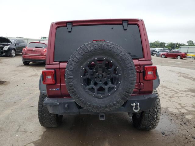 1C4JJXP68MW704471 - 2021 JEEP WRANGLER U SAHARA 4XE BURGUNDY photo 6