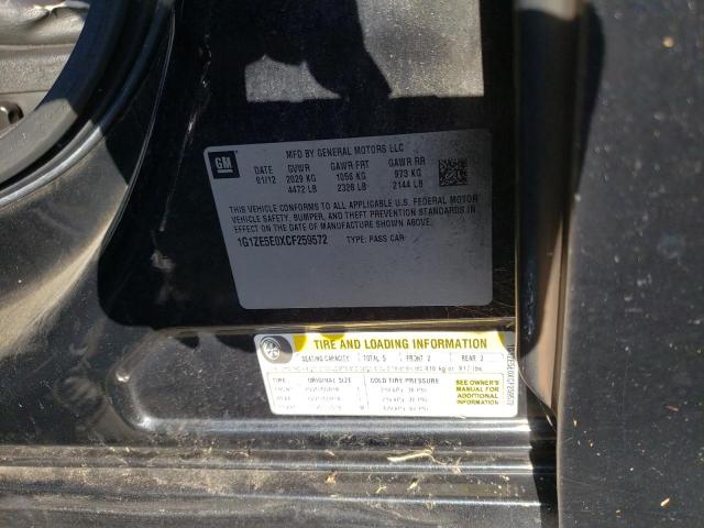 1G1ZE5E0XCF259572 - 2012 CHEVROLET MALIBU LTZ 黑色 照片 12