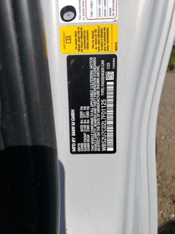 WBS2U7C02L7F01125 - 2020 BMW M2 COMPETITION WHITE photo 12