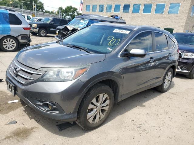 2HKRM4H74EH716222 - 2014 HONDA CR-V EXL GRAY photo 1