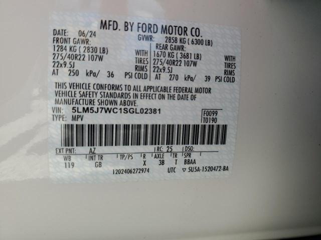 5LM5J7WC1SGL02381 - 2025 LINCOLN AVIATOR RESERVE WHITE photo 13