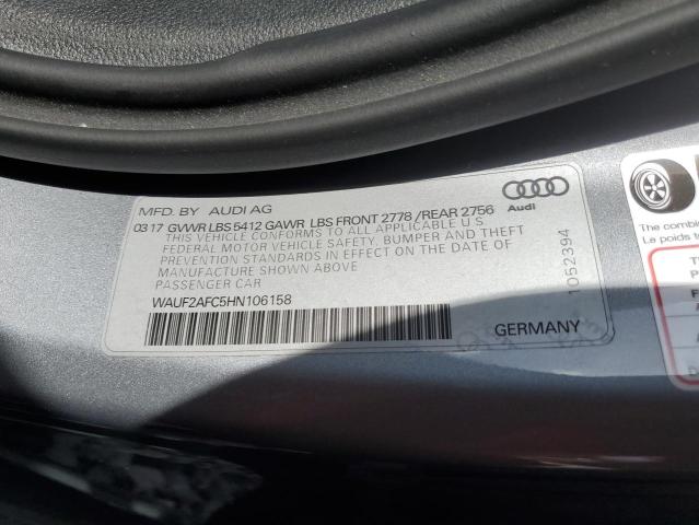WAUF2AFC5HN106158 - 2017 AUDI A6 PREMIUM PLUS GRAY photo 13