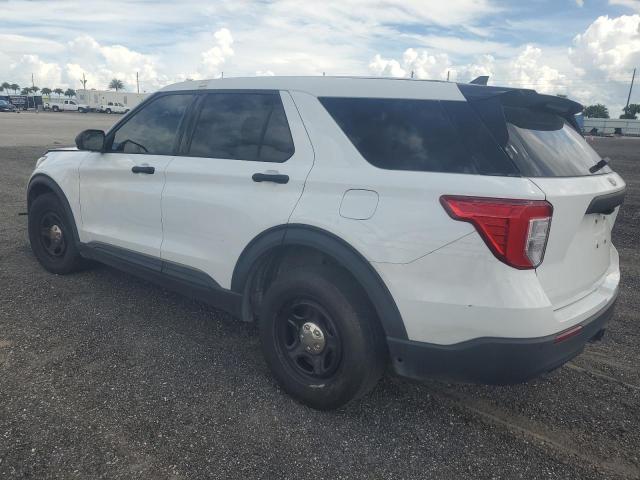 1FM5K8AB1MGA86409 - 2021 FORD EXPLORER POLICE INTERCEPTOR Blanc photo 2