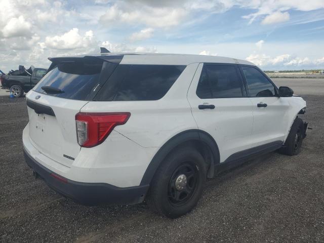 1FM5K8AB1MGA86409 - 2021 FORD EXPLORER POLICE INTERCEPTOR Blanc photo 3