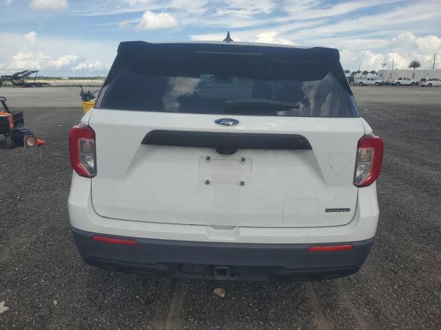 1FM5K8AB1MGA86409 - 2021 FORD EXPLORER POLICE INTERCEPTOR Blanc photo 6