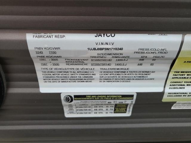 1UJBJ0BP3N17Y0240 - 2022 JAYCO JAY FLIGHT WHITE photo 10