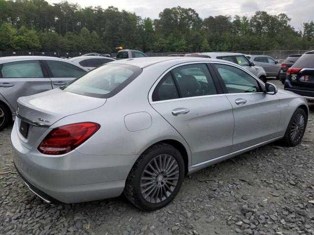 55SWF4KB7FU029194 - 2015 MERCEDES-BENZ C 300 4MATIC SILVER photo 3