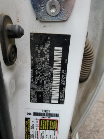 5TFUM5F17AX014182 - 2010 TOYOTA TUNDRA DOUBLE CAB SR5 WHITE photo 12