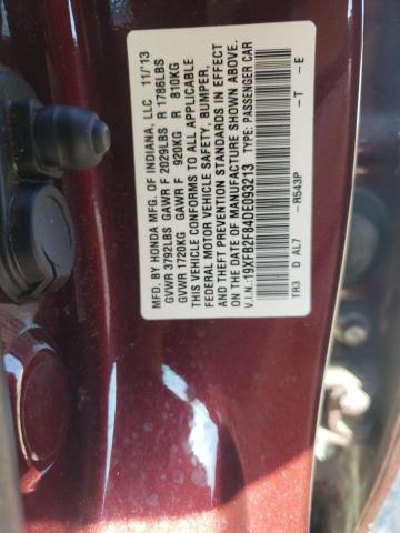 19XFB2F84DE093213 - 2013 HONDA CIVIC EX 栗色 照片 12