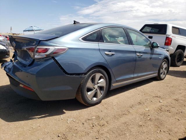 KMHE34L1XGA012584 - 2016 HYUNDAI SONATA HYBRID BLUE photo 3