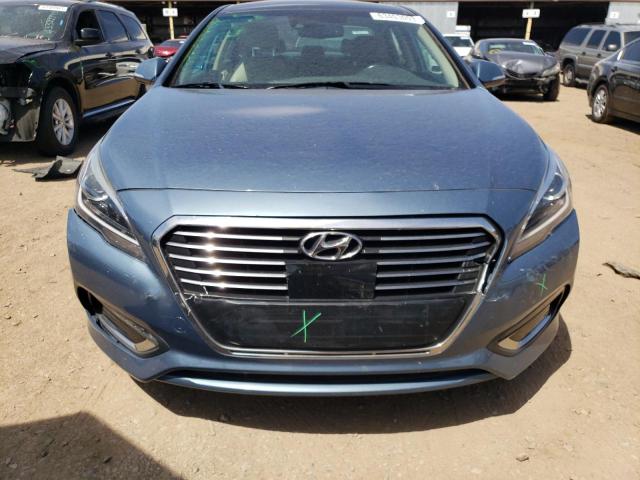 KMHE34L1XGA012584 - 2016 HYUNDAI SONATA HYBRID BLUE photo 5