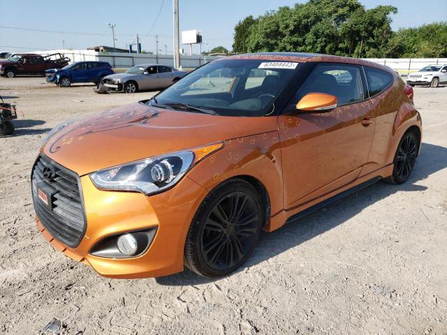 KMHTC6AE6GU304076 - 2016 HYUNDAI VELOSTER TURBO ORANGE photo 1