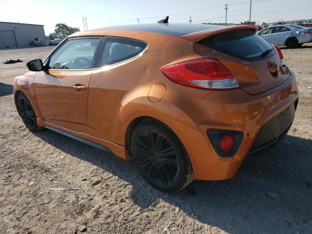 KMHTC6AE6GU304076 - 2016 HYUNDAI VELOSTER TURBO ORANGE photo 2