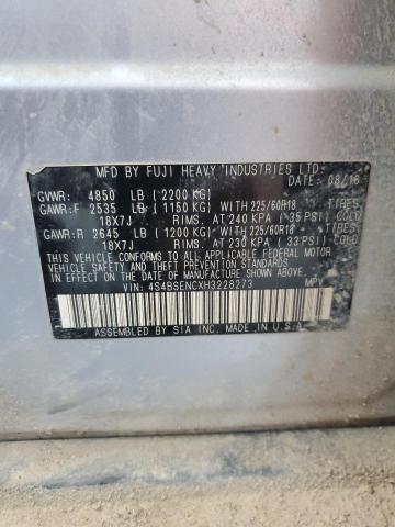 4S4BSENCXH3228273 - 2017 SUBARU OUTBACK 3.6R LIMITED SILVER photo 14