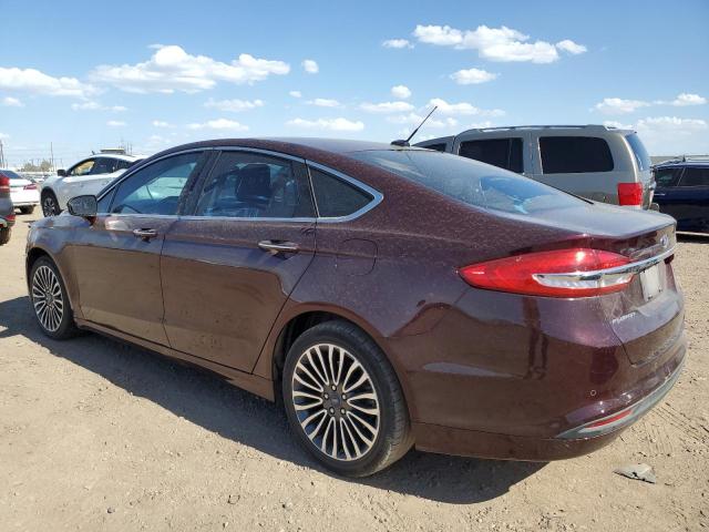 3FA6P0HD0JR277459 - 2018 FORD FUSION SE MAROON photo 2