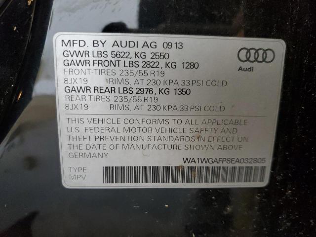 WA1WGAFP8EA032805 - 2014 AUDI Q5 PRESTIGE BLACK photo 13