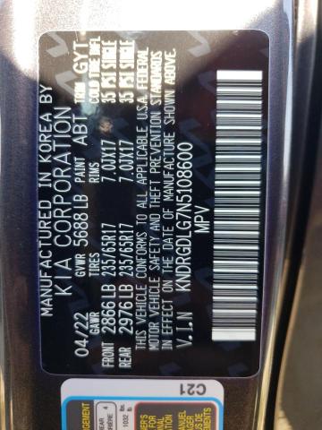 KNDRGDLG7N5108600 - 2022 KIA SORENTO S CHARCOAL photo 13