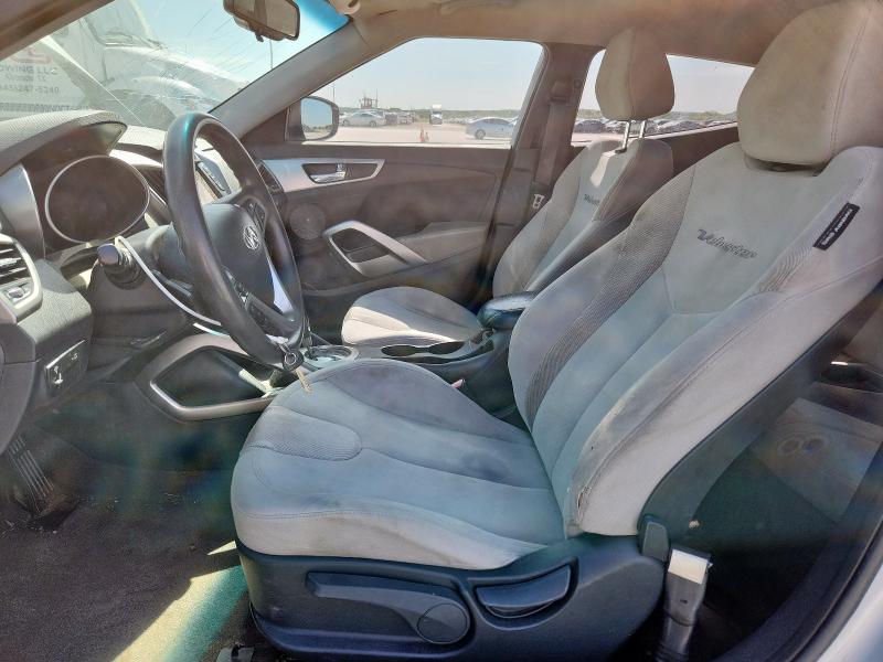 KMHTC6ADXCU036716 - 2012 HYUNDAI VELOSTER SILVER photo 7