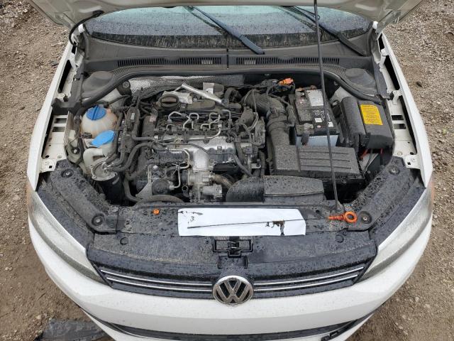 3VWLL7AJ8BM053787 - 2011 VOLKSWAGEN JETTA TDI WHITE photo 11