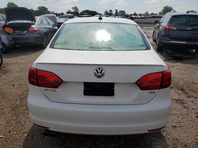 3VWLL7AJ8BM053787 - 2011 VOLKSWAGEN JETTA TDI WHITE photo 6