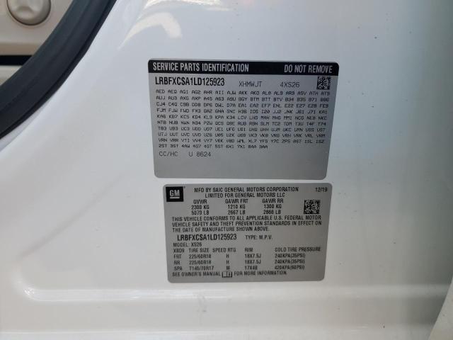 LRBFXCSA1LD125923 - 2020 BUICK ENVISION ESSENCE თეთრი ფოტო 13