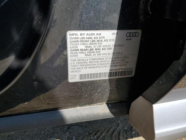 WA1BNAFY3J2020630 - 2018 AUDI Q5 PREMIUM PLUS Boz foto 13