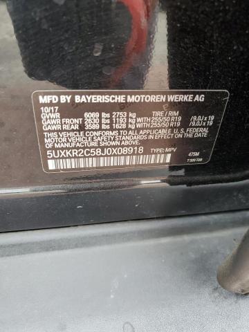 5UXKR2C58J0X08918 - 2018 BMW X5 SDRIVE35I BLACK photo 13