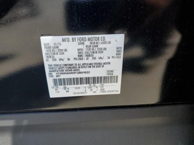 1FM5K8AR0FGB91622 - 2015 FORD EXPLORER POLICE INTERCEPTOR TWO TONE photo 14