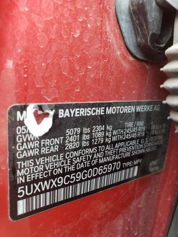 5UXWX9C59G0D65970 - 2016 BMW X3 XDRIVE28I RED photo 13