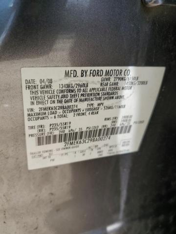 2FMEK63C29BA00274 - 2009 FORD FLEX LIMITED GRAY photo 13