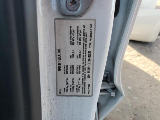 5YJ3E1EB7KF440820 - 2019 TESLA MODEL 3 Սպիտակ լուսանկար 13
