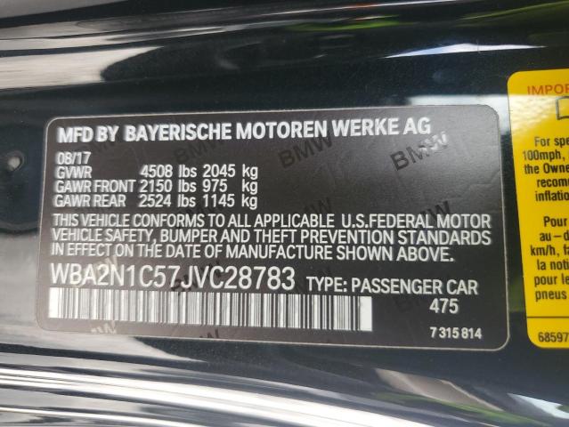 WBA2N1C57JVC28783 - 2018 BMW M240I Czarny zdjęcie 12