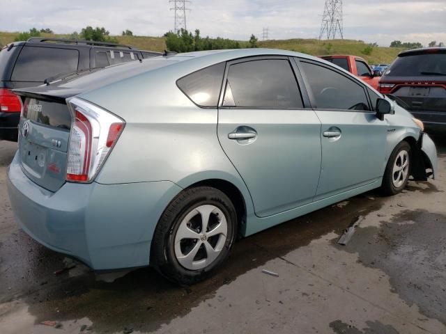 JTDKN3DU6E1736886 - 2014 TOYOTA PRIUS TURQUOISE photo 3