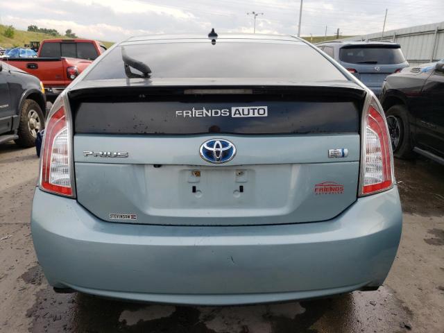 JTDKN3DU6E1736886 - 2014 TOYOTA PRIUS TURQUOISE photo 6