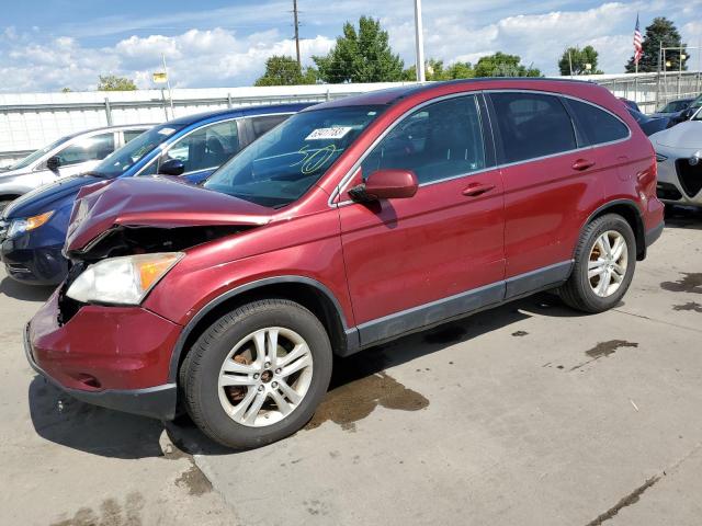 JHLRE4H75AC004856 - 2010 HONDA CR-V EXL BURGUNDY photo 1