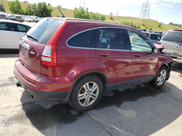 JHLRE4H75AC004856 - 2010 HONDA CR-V EXL BURGUNDY photo 3