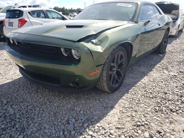 2C3CDZAGXKH652662 - 2019 DODGE CHALLENGER SXT GREEN photo 1