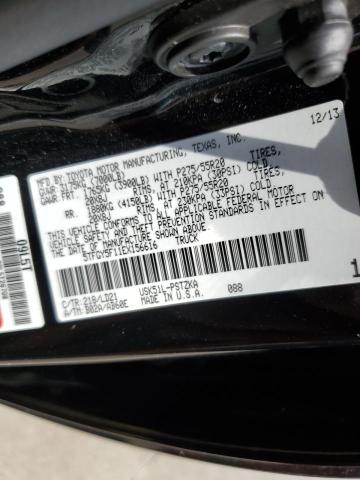 5TFGY5F11EX156616 - 2014 TOYOTA TUNDRA CREWMAX PLATINUM შავი ფოტო 10