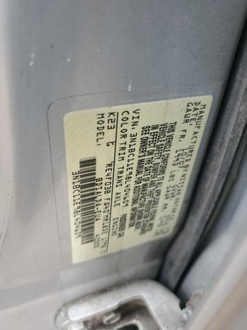 3N1BC11E98L404609 - 2008 NISSAN VERSA S SILVER photo 12