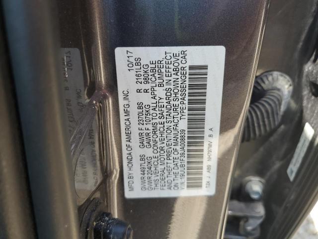 19UUB1F39JA008839 - 2018 ACURA TLX GRAY photo 12