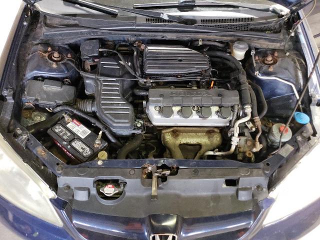 2HGES16593H605578 - 2003 HONDA CIVIC LX BLUE photo 11