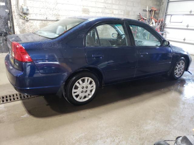 2HGES16593H605578 - 2003 HONDA CIVIC LX BLUE photo 3