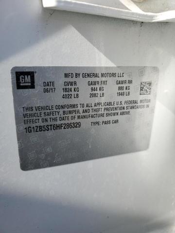 1G1ZB5ST6HF286329 - 2017 CHEVROLET MALIBU LS Белый фото 12