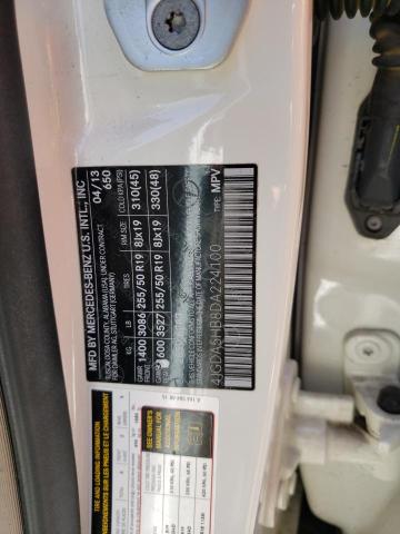 4JGDA5HB8DA224100 - 2013 MERCEDES-BENZ ML 350 4MATIC WHITE photo 13